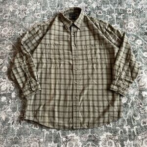 Vintage Green Flannel Shirt
